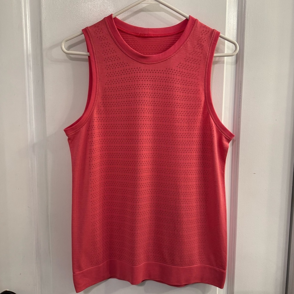 Lululemon Breeze By Muscle Tank II Glossy Pink Coral